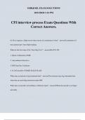 CFI interview process Exam Questions With Correct Answers.