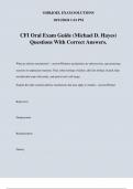 CFI Oral Exam Guide (Michael D. Hayes) Questions With Correct Answers.