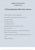 CFI Exam Questions With Correct Answers