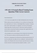 CFI ASA 12 Scenario-Based Training Exam Questions With Correct Answers