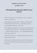 CFI hiring Exam Questions With Correct Answers