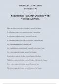 Constitution Test 2024 Question With Verified Answers.