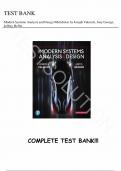 Test Bank - for Modern Systems Analysis and Design 9th Edition, by Joseph Valacich, Joey George, Jeffrey Hoffer, All Chapters |Complete Guide A+