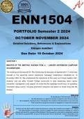 ENN1504 OCTOBER NOVEMBER PORTFOLIO (COMPLETE ANSWERS) Semester 2 2024 - DUE 18 October 2024