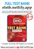 Test Bank for DHO Health Science Updated 8th Edition Simmers / All Chapters 1 - 24 / Full Complete