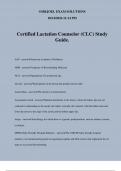 Certified Lactation Counselor (CLC) Study Guide