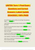 UNITEK Term 1 Final Exam | Questions and Correct Answers | Latest Update 2024/2025 | 100% PASS