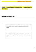 BIOD 121Module 5 Problem Set_ Essentials in Nutrition. with complete solutions 