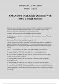 CMAN 380 FINAL Exam Questions With 100% Correct Answers