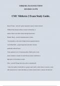 CMC Midterm 2 Exam Study Guide.