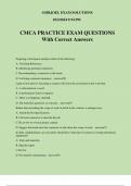 CMCA PRACTICE EXAM QUESTIONS With Correct Answers