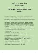 CMCP Quiz Questions With Correct Answers