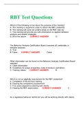 RBT Test Questions