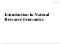 Introduction to Natural Resource Economics (Summary)