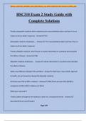 HSC310 Exam 2 Study Guide with Complete Solutions