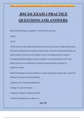 HSC411 EXAM 1 PRACTICE QUESTIONS AND ANSWERS