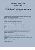 CMSRN Exam Prep Questions And Correct Answers