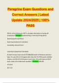 Peregrine Exam Questions and Correct Answers | Latest Update 2024/2025 | 100% PASS