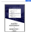 AUE2601 ASSIGNMENT 1 SEMESTER 1 2023