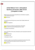 Unitek Midterm Term 1 LVN Updated Questions and Answers 100% Correct ||Complete A+ Guide