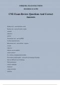 CNE Exam Review Questions And Correct Answers