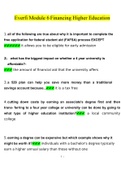 EVERFI Module 6 Financing Higher Education 2023 Questions and Answers (Verified Answers)