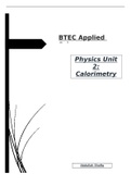 Unit 2 Assignment B - Calorimetry