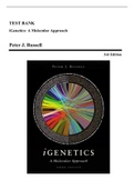 Test Bank - iGenetics-A Molecular Approach, 3rd Edition (Russell, 2010), Chapter 1-23 | All Chapters