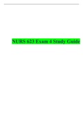 NURS 623 Exam 4 Study Guide