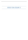 HSCO 506 EXAM 3| GRADED A+