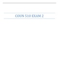 COUN 510 EXAM 2