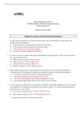 MSN5410 Advanced Medical Surgical Nursing Practice Questions