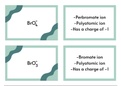 General Chemistry I Rote Memorization--Printable Flashcard Set 4B: Common Polyatomic and Monatomic Ions & Their Charges (103 Flashcards)