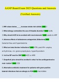 AANP Board Exam 2023 Questions and Answers (Verified Answers)