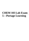 CHEM 103 Lab Exam 5 – Portage Learning