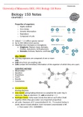 University of Minnesota: BIOL 1901 Biology 150 Notes,100% CORRECT