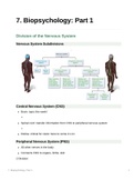 Biopsychology p1