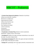 NBCOT - Pediatrics. Questions and Answers (2022/2023) (Verified Answers) 1. Document information