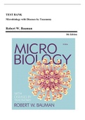 Test Bank - Microbiology with Diseases by Taxonomy, 5th Edition (Bauman, 2017), Chapter 1-26 | All Chapters