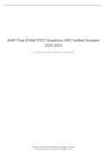 AHIP Final EXAM TEST Questions AND Verified Answers 2022 2023