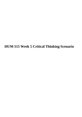  HUM 115 Week 5 Critical Thinking Scenarios. Essay.