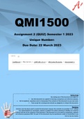 QMI1500 Assignment 2 (QUIZ) Semester 1 2023