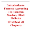 Introduction to Financial Accounting 11e Horngren Sundem, Elliott Philbrick (Solution Manual with Test Bank)