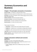 Summary economics and business