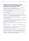 VADETS Final Exam Study Guide questions and answers 2023