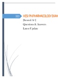 HESI PN Bundle Exam - PHARMACOLOGY, OB, MENTAL HEALTH V1 & V2, MED SURG, MATERNITY & FUNDAMENTALS  [Scored A+] Questions & Answers Updated 2023 ALL THE BEST!!!