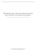 Miscellaneous drugs - Drug cards: agents used to treat seizure disorders, muscle spasms and