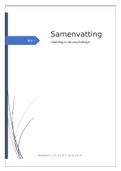 Samenvatting Psychologie, een inleiding, ISBN: 9789043040037  inleiding in de psychologie