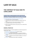 Unit 3 notes: Law of sale 