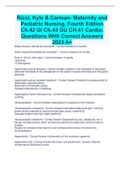 Ricci, Kyle & Carman- Maternity and  Pediatric Nursing, Fourth Edition  Ch.42 GI Ch.43 GU CH.41 Cardio.  Questions With Correct Answers  2023 A+